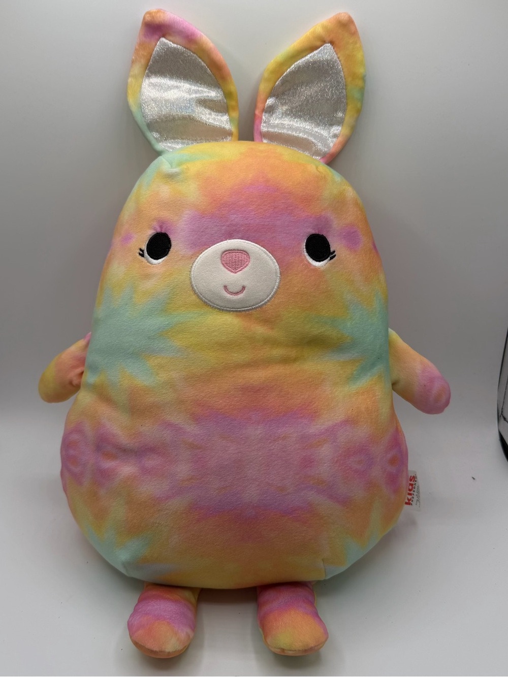 Kids Preferred Cuddle Pals Tie Dye Bunny Plush Pastel Rainbow 20”